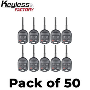 50 x 2012-2019 Ford Fiesta / 4-Button Remote Head Key / CWTWB1U793 (AFTERMARKET) (Bundle of 50)