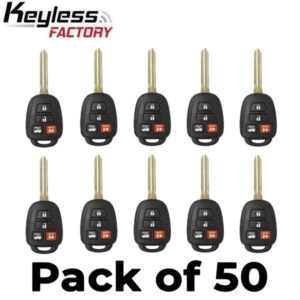 50 x 2014-2018 Toyota Camry / 4-Button Remote Head Key / HYQ12BDM (H Chip) (AFTERMARKET) (Bundle of 50)