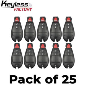 25 x 2008-2017 Chrysler Dodge Jeep VW / 3-Button Fobik Key/ M3N5WY783X / 433 MHz (AFTERMARKET) (Bundle of 25)