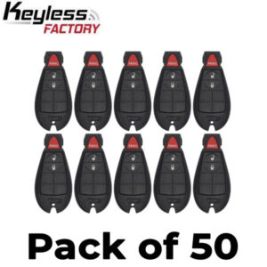 50 x 2013-2019 Dodge RAM / 3-Button Fobik Key / GQ4-53T (AFTERMARKET) (Bundle of 50)