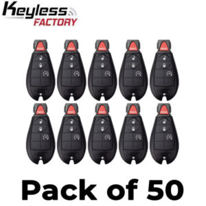 50 x 2013-2020 Dodge RAM / 4-Button Fobik Key / GQ4-53T (AFTERMARKET) (Bundle of 50)