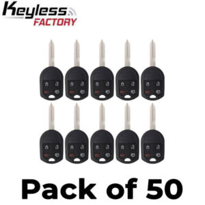 50 x 2000-2017 Ford Lincoln Mercury / 4-Button Remote Head Key / OUC6000022 / (AFTERMARKET) (Bundle of 50)