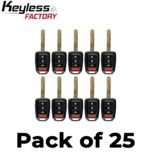 25 x 2013-2015 Honda Accord / Civic / 4-Button Remote Head Key / MLBHLIK6-1T (G-Chip) (AFTERMARKET) (Bundle of 25)