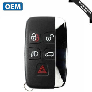 2010 - 2020 Land Rover Range Rover Key Evoque Sport / 5-Button Smart Key / PN: BJ32-15K601-AB / KOBJTF10A (OEM Recase)