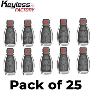 25 x 1997-2014 Mercedes Benz / 4-Button Fobik Key / IYZ-3312 / 315 MHz (Single Battery) (AFTERMARKET) (Bundle of 25)