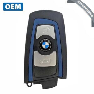 2013-2018 BMW 7 / 5 / 3 Series / 3-Button Smart Key / YGOHUF5767 / FEM / 433 Mhz - Blue Trim (OEM Refurb)