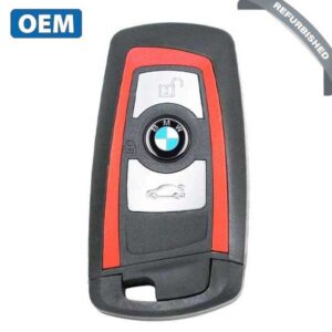 2009-2014 BMW F Series / 3-Button Smart Key / YGOHUF5767 / 434.64 MHz - Red Trim (OEM Refurb)