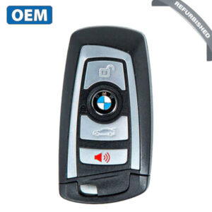 2013-2018 BMW 3 / 5 / 7 Series / 4-Button Smart Key / FEM / PN: 9312540-04 / YGOHUF5767 / Silver Trim (OEM Refurb)
