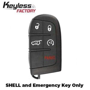 2014-2022 Jeep Grand Cherokee / 5-Button Smart Key SHELL for M3N-40821302 (AFTERMARKET)