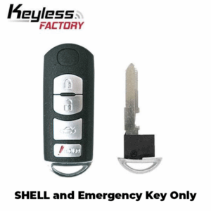 2010-2019 Mazda / 4-Button Smart Key SHELL / WAZSKE13D01 WAZSKE13D02 (AFTERMARKET)
