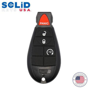 Solid Keys USA - 2008-2017 Dodge Chrysler Jeep / OEM Replacement / 4-Button Fobik Key w/ Remote Start