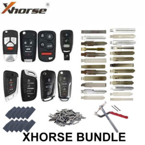 Universal Remote Key Starter Pack w/ Blades / Super Chips / Pins & Disassembling Tool (Xhorse)