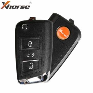 Universal VW MQB Style / 3-Button / Remote Flip Key for VVDI Key Tool – (Wired) (Xhorse)