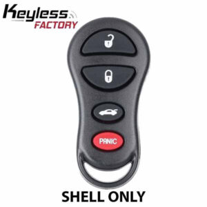 1999-2005 Chrysler Dodge Jeep Keyless Entry Remote SHELL for GQ43VT17T - Black (AFTERMARKET)