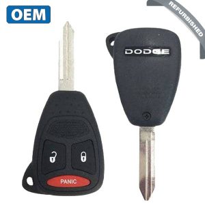 2005-2011 Dodge Dakota / 3-Button Remote Head Key / PN: 05183348AA / KOBDT04A (Non-Transponder) (OEM Refurb)