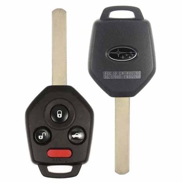 2010-2014 Subaru Legacy Outback / 4-Button Remote Head Key / PN: 57497-AJ00A / CWTWBU766 / 4D60 Chip / DAT17 (OEM)