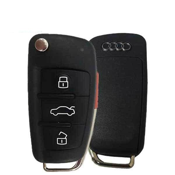 2013-2017 Audi A3 / Q2L / Q3 / 4-Button Flip Key / PN: 81A 837 220 J / NBGFS1271M / MQB / 315 Mhz (OEM Refurb)