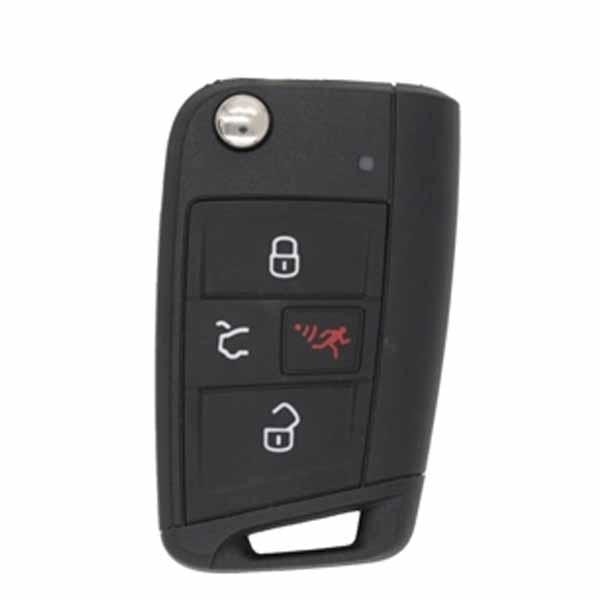 2015-2019 Volkswagen Golf GTI / 4-Button Remote Flip Key / PN: 5G0 959 752 BD / NBGFS12A01 / MQB (OEM Refurb)