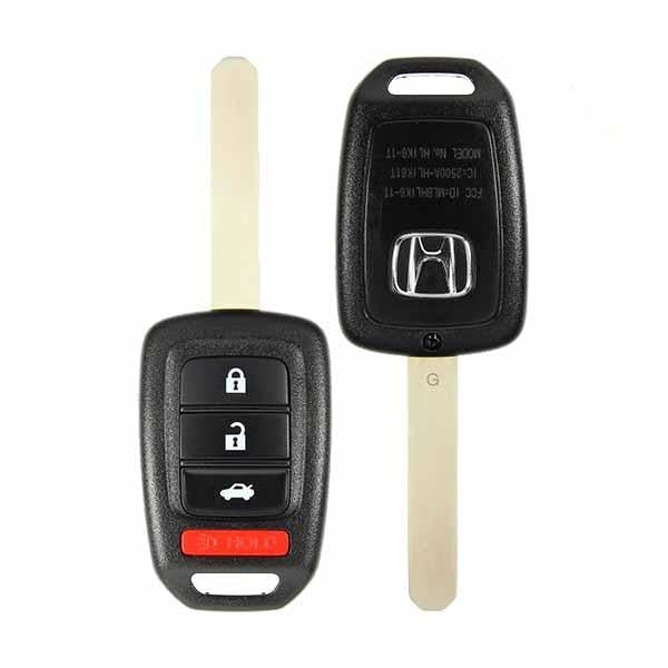 2016-2020 Honda Accord Civic / 4-Button Remote Head Key / PN: 35118-T2A-A60 / MLBHLIK6-1TA (433 MHz) (OEM)
