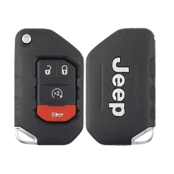 2018-2019 Jeep Wrangler / 4-Button Smart Flip Key / PN: 68416784AA / OHT1130261 / SIP22 (OEM Recase)