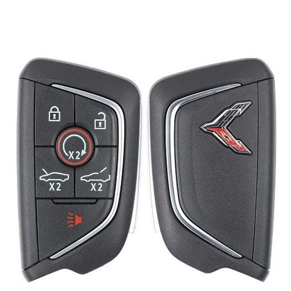 2020-2022 Chevrolet Corvette C8 / 6-Button Smart Key / PN: 13536982 / YG0G20TB1 / Chrome Logo (OEM)