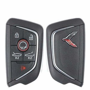 2020-2022 Chevrolet Corvette C8 / 6-Button Smart Key / PN: 13536982 / YG0G20TB1 / Chrome Logo (OEM Refurb)