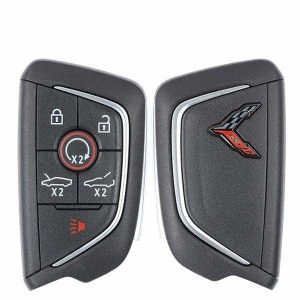 2020-2022 Chevrolet Corvette C8 / 6-Button Smart Key / PN: 13538851 / YG0G20TB1 / Carbon Gray Logo (OEM Refurb)