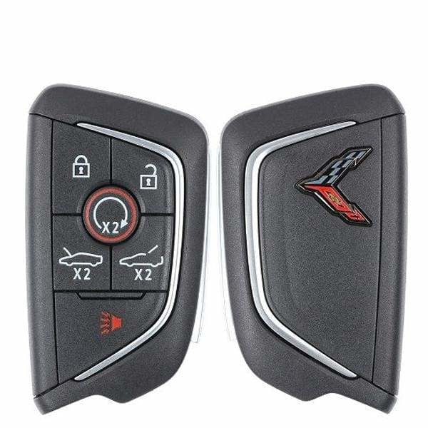 2020-2022 Chevrolet Corvette C8 / 6-Button Smart Key / PN: 13538851 / YG0G20TB1 / Carbon Gray Logo (OEM Refurb)