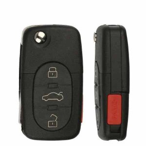 1997-2006 Audi / 4-Button Flip Key / PN: 4D0837231P / MYT8Z0837231 / 315 MHz (AFTERMARKET)