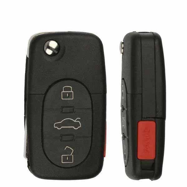 1997-2006 Audi / 4-Button Flip Key / PN: 4D0837231P / MYT8Z0837231 / 315 MHz (AFTERMARKET)