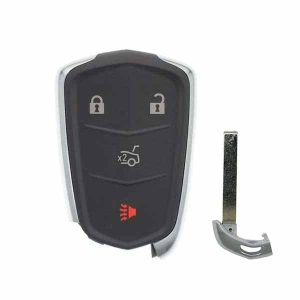 2015-2019 Cadillac / 4-Button Smart Key SHELL for HYQ2AB, HYQ2EB (AFTERMARKET)