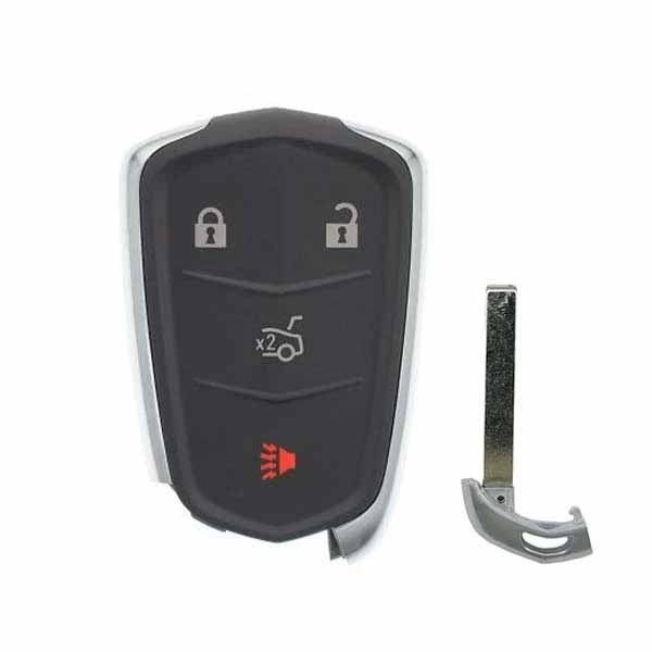 2015-2019 Cadillac / 4-Button Smart Key SHELL for HYQ2AB, HYQ2EB (AFTERMARKET)