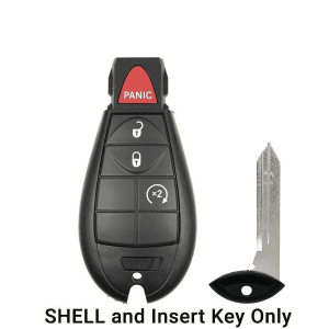 2008-2019 Chrysler Dodge Jeep VW 4-Button Fobik Key SHELL for IYZ-C01C (AFTERMARKET)