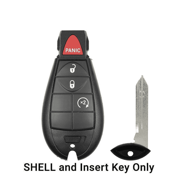 2008-2019 Chrysler Dodge Jeep VW 4-Button Fobik Key SHELL for IYZ-C01C (AFTERMARKET)