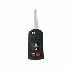 2006-2015 Mazda / 4-Button Flip Key / PN: BBM4-67-5RY / BGBX1T478SKE125-01 (AFTERMARKET)