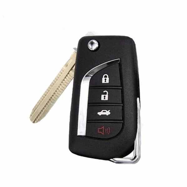 2004-2010 Toyota / 4-Button Flip Key NEW STYLE / GQ43VT20T (67 Chip) (AFTERMARKET)