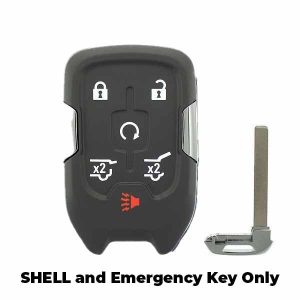 2015-2020 GM / 6-Button Smart Key SHELL / PN: 13584513 / HYQ1AA, HYQ1EA (AFTERMARKET)