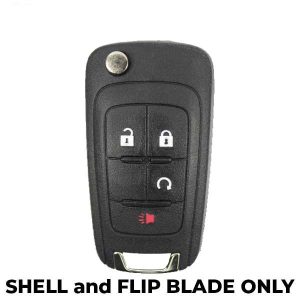 2010-2019 Chevrolet / 4-button Flip Key SHELL for OHT01060512 (AFTERMARKET)