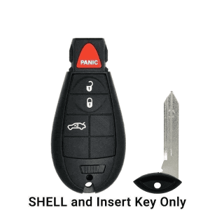 2008-2019 Chrysler Dodge Jeep VW 4-Button Fobik Key SHELL for IYZ-C01C (AFTERMARKET)