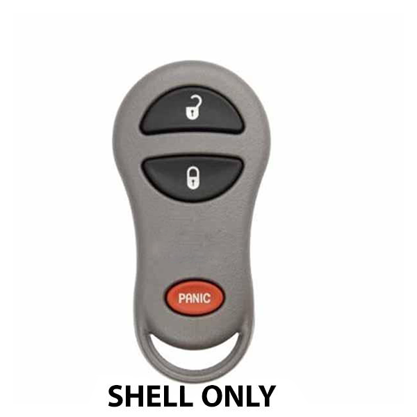 1999-2004 Jeep Keyless Entry Remote SHELL for GQ43VT9T - Grey (AFTERMARKET)