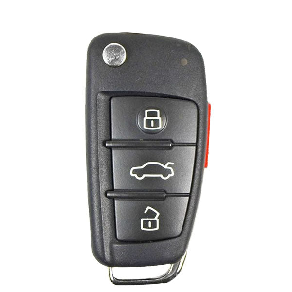 2006-2010 Audi / 4-Button Remote Flip Key / PN: 8E0-837-220-R / MYT4073A (OEM Recase)
