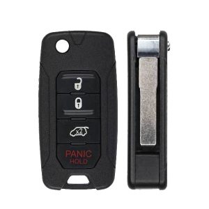 2015-2020 Jeep Renegade Fiat 500X / 4-Button Flip Key / PN: FI5-AM433TX / 2ADFTFI5AM433TX (AFTERMARKET)