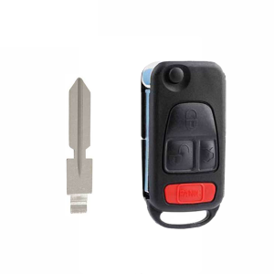 1997-2005 Mercedes SL / 4-Button Flip Key / HU39 / PCF7935 44 Chip for KR55 Key Maker (AFTERMARKET)