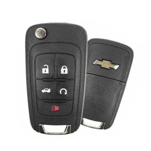 2010-2019 Chevrolet / 5-Button Flip Key / PN: 13584829 / P4O9MK74946931 / HU100 / PEPS (OEM Refurb)