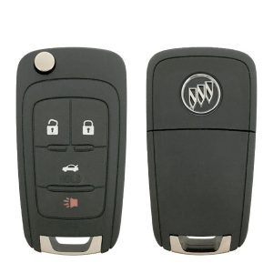 2010-2017 Buick / 4-Button Flip Key / PN: 13504283 / OHT05918179 / HU100 / PEPS (OEM Refurb)