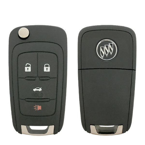 2010-2017 Buick / 4-Button Flip Key / PN: 13504283 / OHT05918179 / HU100 / PEPS (OEM Refurb)