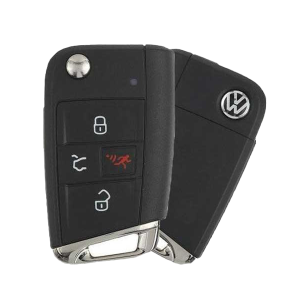 2018-2020 Volkswagen / 4-Button Flip Key / PN: 5G6 959 752 BM / NBGFS125C1 / HU162T / MQB / PROX / 315 MHz (OEM Refurb)