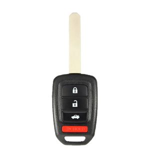 2013-2015 Honda Accord Civic / 4-Button Remote Head Key / PN: 35118-T2A-A20 / MLBHLIK6-1T (OEM Recase)