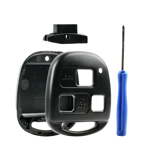 1997-2014 Lexus / 3-Button Remote Head Key SHELL Replacement Kit / TOY48 / HYQ12BBT, HYQ1512V (AFTERMARKET)