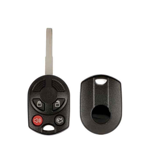 2011-2019 Ford / 4-Button HS Remote Head Key Shell / HU101 / OUCD6000022 (RHS-FD-068)